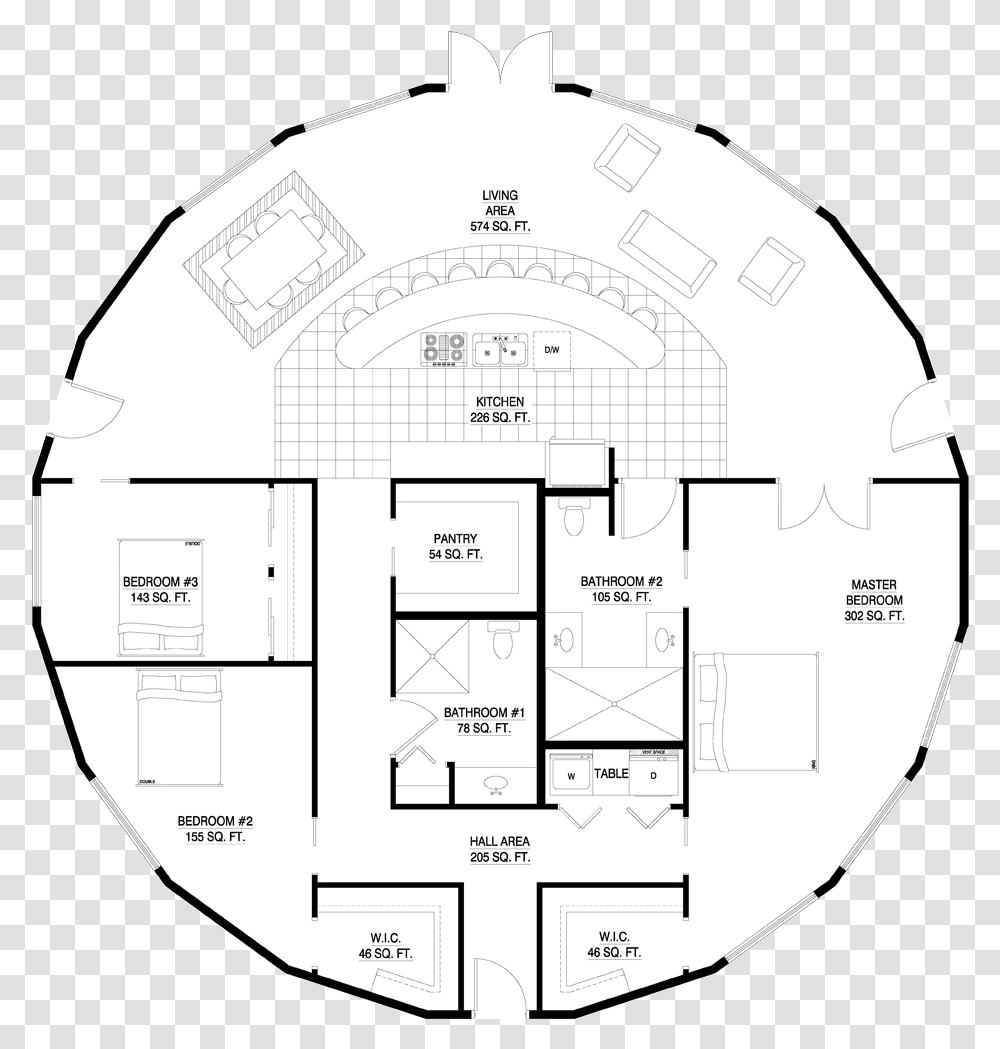 Round House Site Plan, Floor Plan, Diagram, Plot Transparent Png – Pngset.com