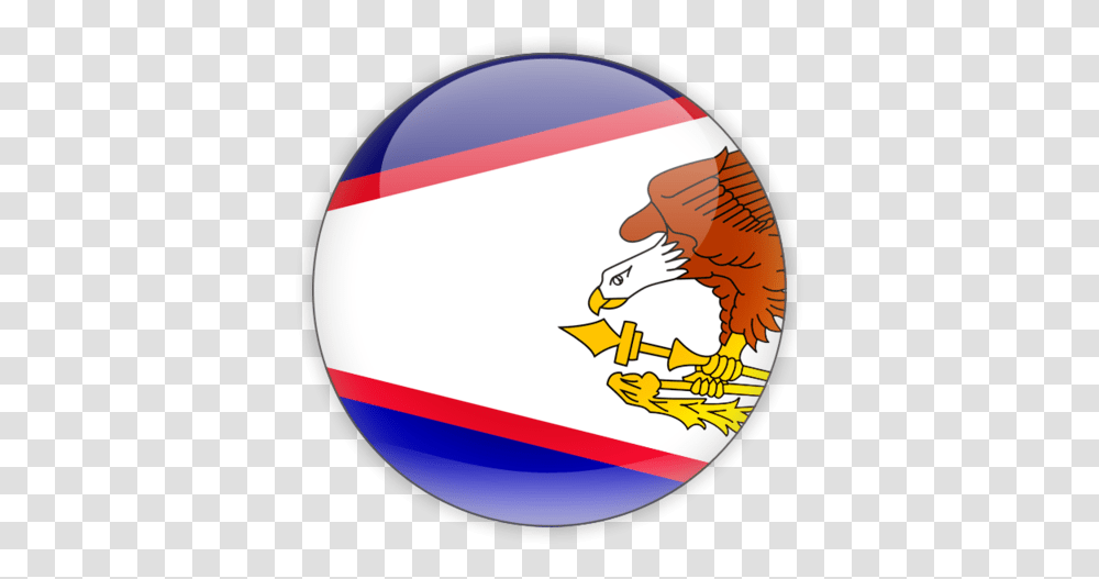 Round Icon Free American Samoa Flag, Logo, Symbol, Trademark, Bird Transparent Png