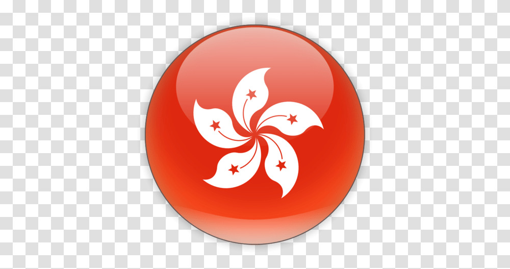 Round Icon Illustration Of Flag Hong Kong Hong Kong Flag Icon, Plant, Petal, Flower, Blossom Transparent Png