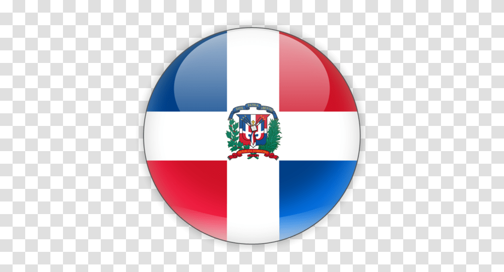 Round Icon Illustration Of Flag Of Dominican Republic, Balloon, Logo, Trademark Transparent Png