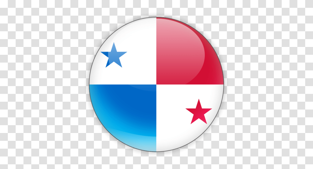 Round Icon Illustration Of Flag Of Panama, Sphere, Balloon, Star Symbol Transparent Png