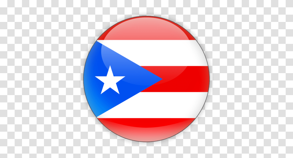 Round Icon Illustration Of Flag Of Puerto Rico, Star Symbol, Logo, Trademark Transparent Png