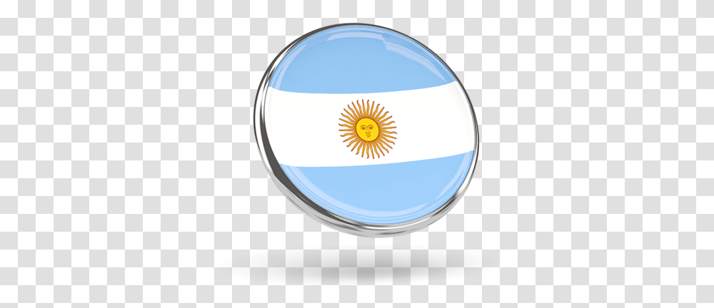 Round Icon With Metal Frame Argentina Round Flag, Sphere, Logo Transparent Png