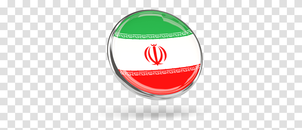 Round Icon With Metal Frame Iran Flag, Sphere, Label, Ball Transparent Png