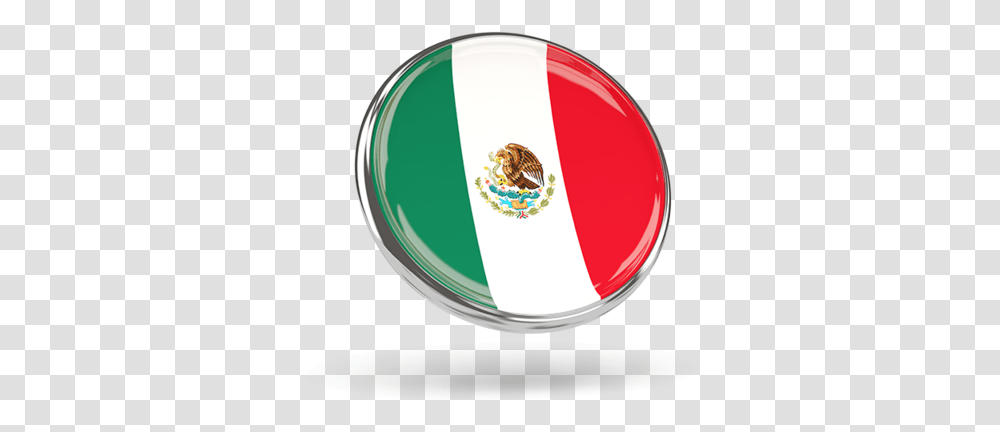 Round Icon With Metal Frame Mexico Flag, Logo, Trademark, Emblem Transparent Png