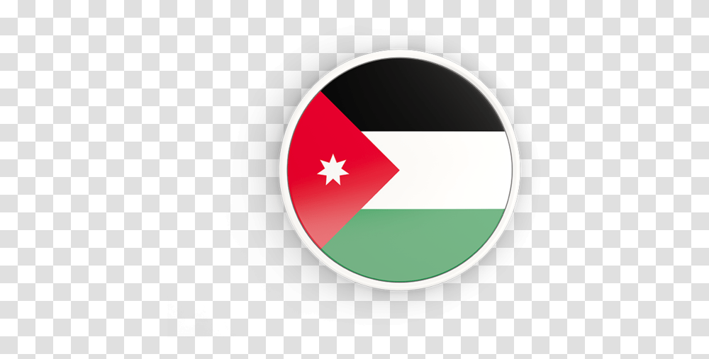 Round Icon With White Frame Jordan Flag Circle, Logo, Trademark, Sign Transparent Png