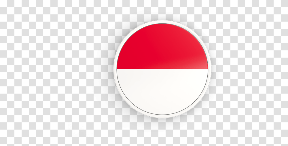 Round Icon With White Frame Red And White Flag Indonesia, Moon, Outer Space, Night, Astronomy Transparent Png