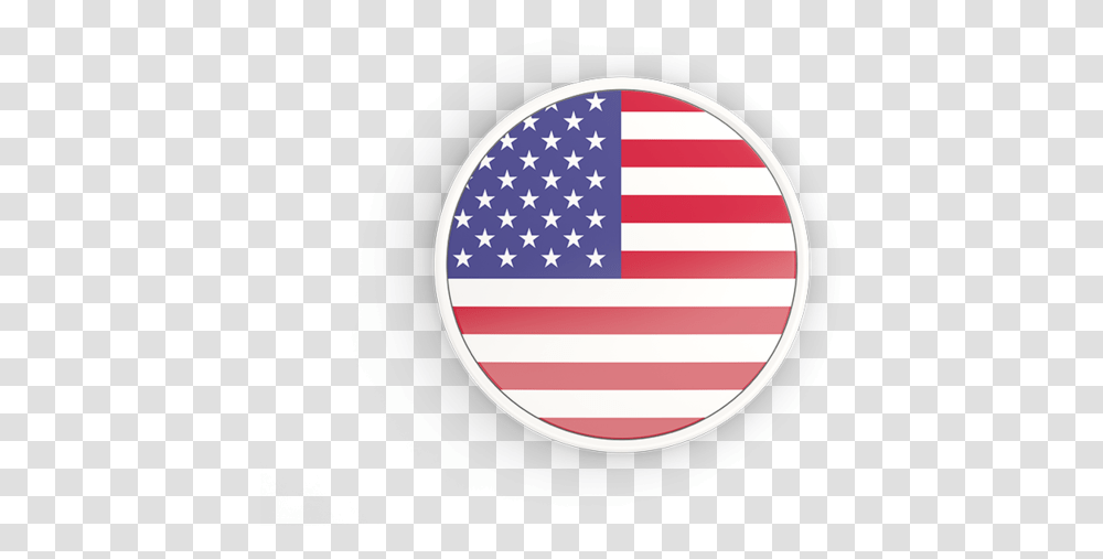 Round Icon With White Frame Translate Greek To English, Flag, American Flag, Label Transparent Png