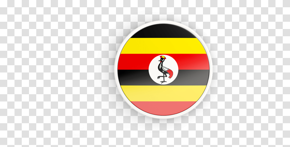 Round Icon With White Frame Uganda Flag Round, Bicycle, Vehicle, Transportation, Bike Transparent Png