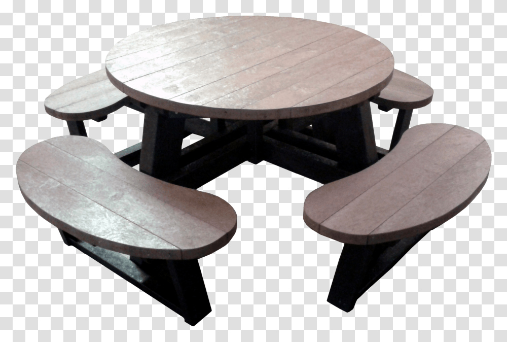 Round Large Picnic Table Picnic Table, Furniture, Tabletop, Coffee Table, Dining Table Transparent Png