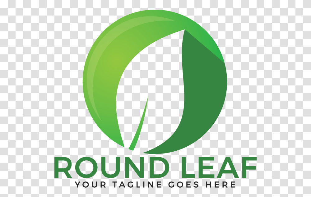 Round Leaf Logo Design Graphic Design, Symbol, Trademark, Poster, Advertisement Transparent Png