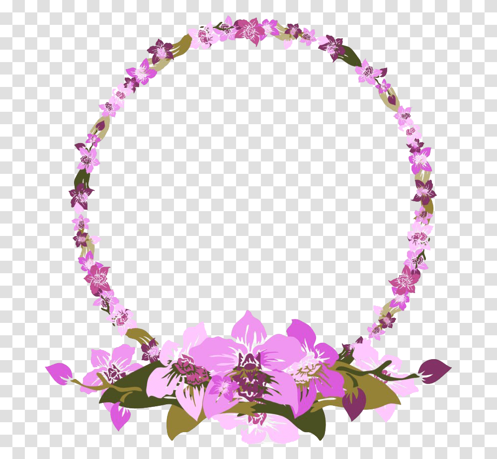 Round Lilac Wreath Image Floral Design, Bracelet, Jewelry, Accessories, Accessory Transparent Png