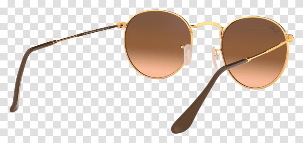 Round Metal Sunglasses In Shiny Light Bronze Pink Brown Shadow, Accessories, Accessory, Bow, Goggles Transparent Png