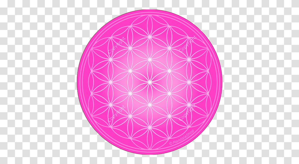 Round Mouse Pad Rose Flower Of Life Pink Flower Of Life, Sphere, Purple, Pattern, Rug Transparent Png