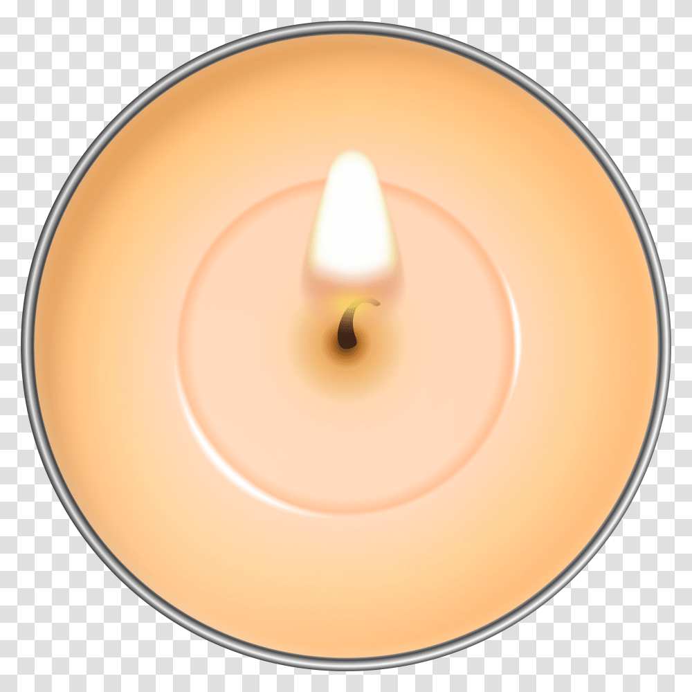 Round Orange Candle Clip Art Transparent Png