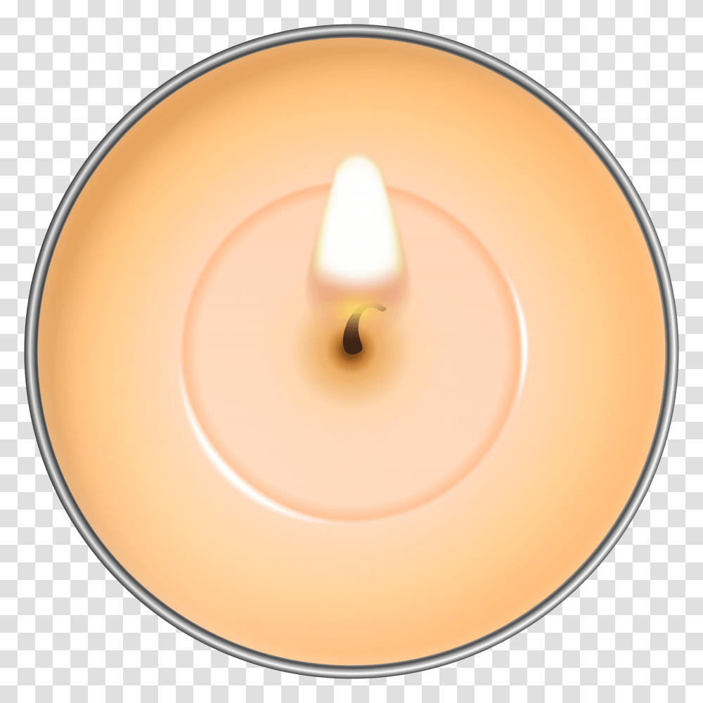 Round Orange Candle Clip Art Transparent Png