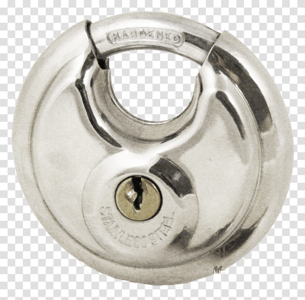 Round Padlock Circular Padlock Disc Padlock Round, Helmet, Apparel, Combination Lock Transparent Png