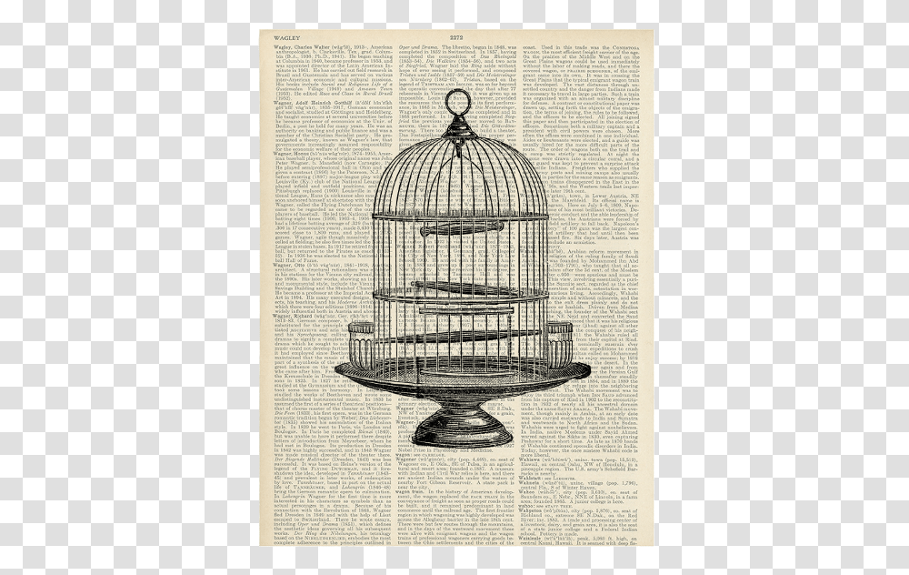 Round Pepin Design Vintage Bird Cage Art, Home Decor, Poster, Advertisement Transparent Png