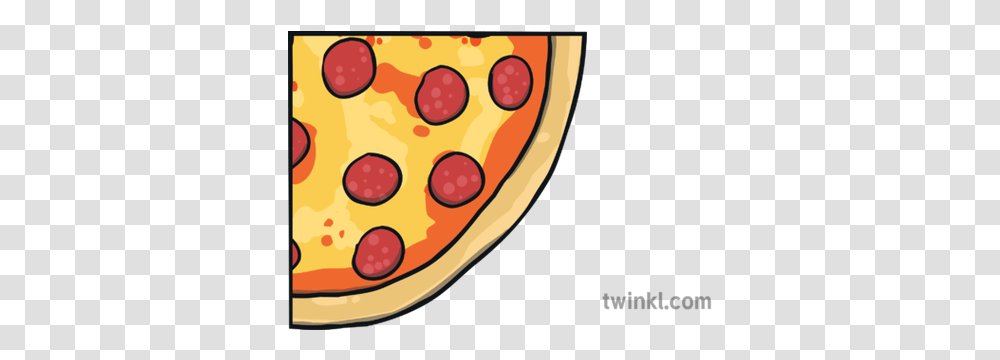 Round Pepperoni Pizza Quarter Slice 3 Topics Fractions Ks1 Quarter Pizza Clipart, Plant, Food, Vegetable, Produce Transparent Png