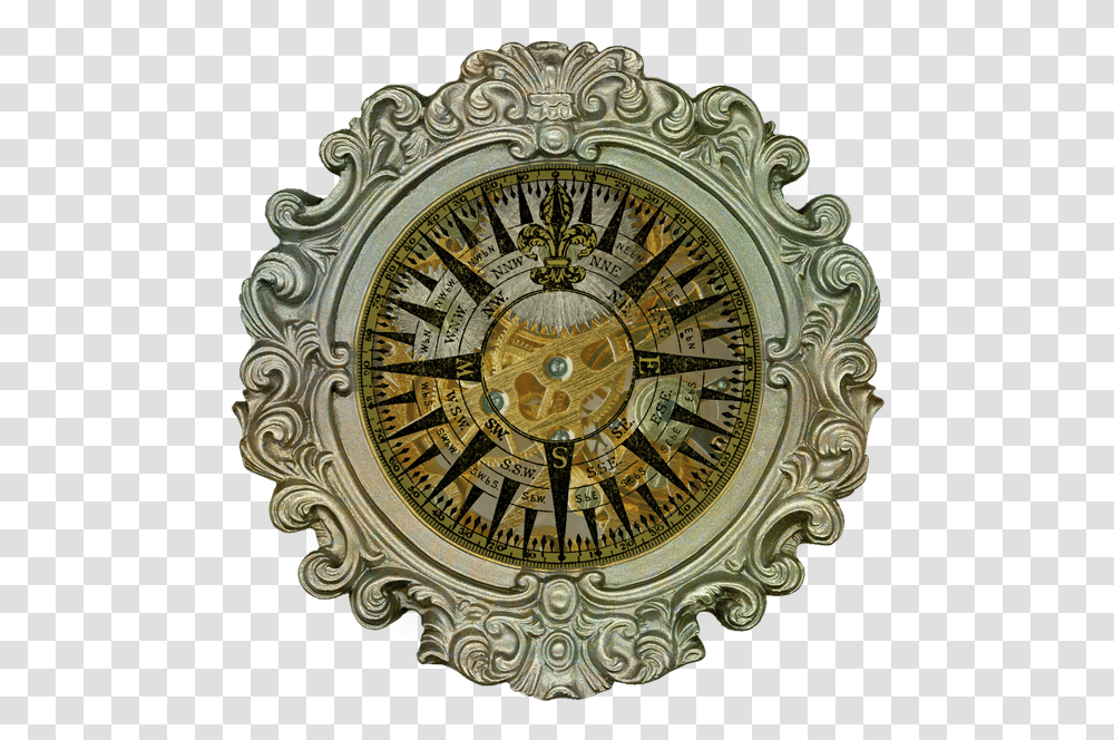 Round Photo Frame, Compass, Clock Tower, Architecture, Building Transparent Png