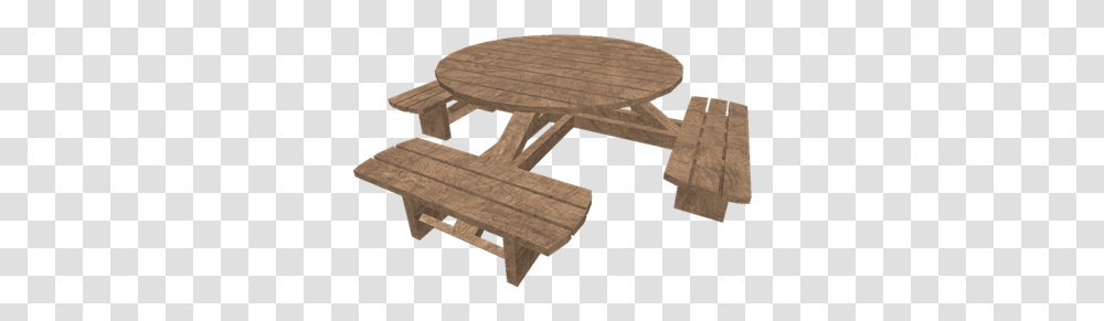 Round Picnic Table Roblox Picnic Table, Furniture, Coffee Table, Tabletop, Dining Table Transparent Png