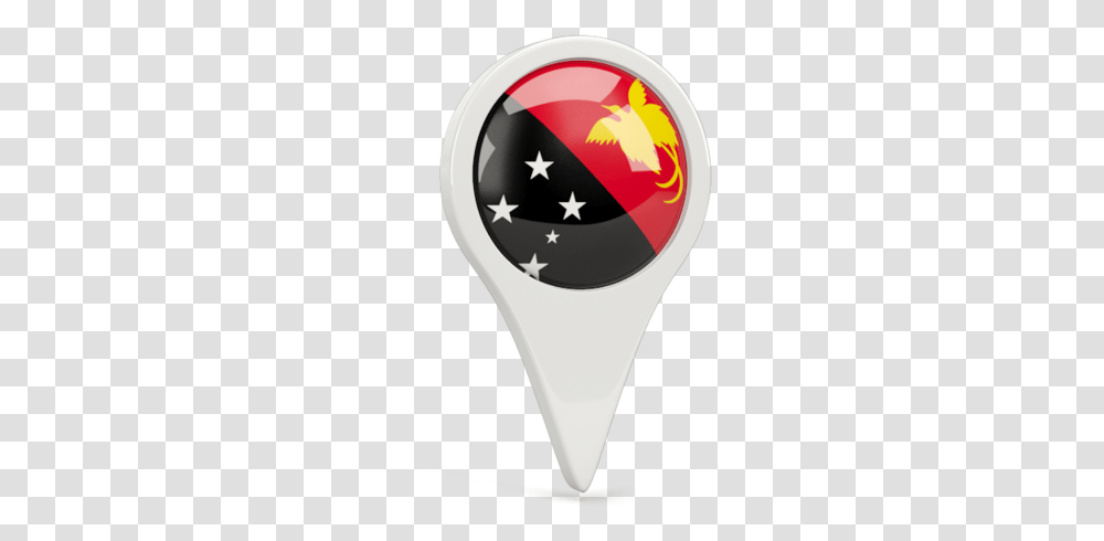 Round Pin Icon Icon Papua New Guinea Flag Pin, Star Symbol, Logo, Trademark Transparent Png