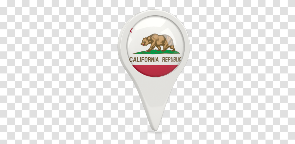 Round Pin Icon New California Republic Flag, Mammal, Animal, Wildlife, Dog Transparent Png
