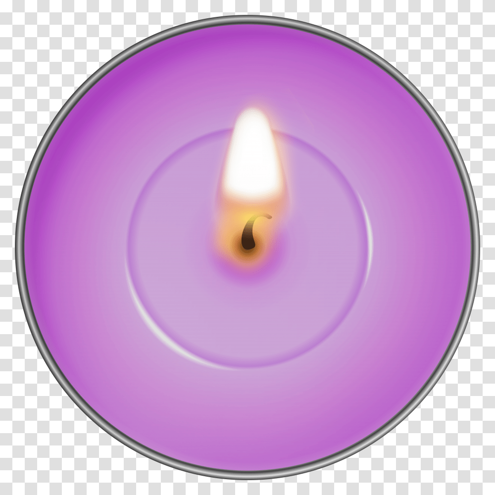 Round Purple Candle Clip Art Transparent Png