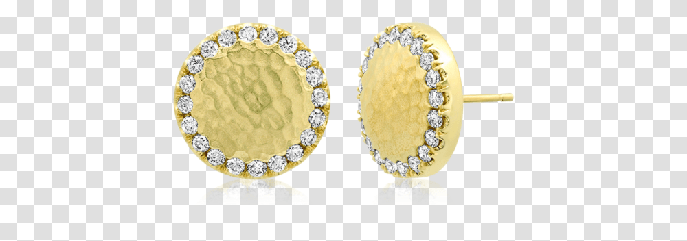 Round Shaped Gold Earrings With Diamond Earrings, Gemstone, Jewelry, Accessories, Accessory Transparent Png