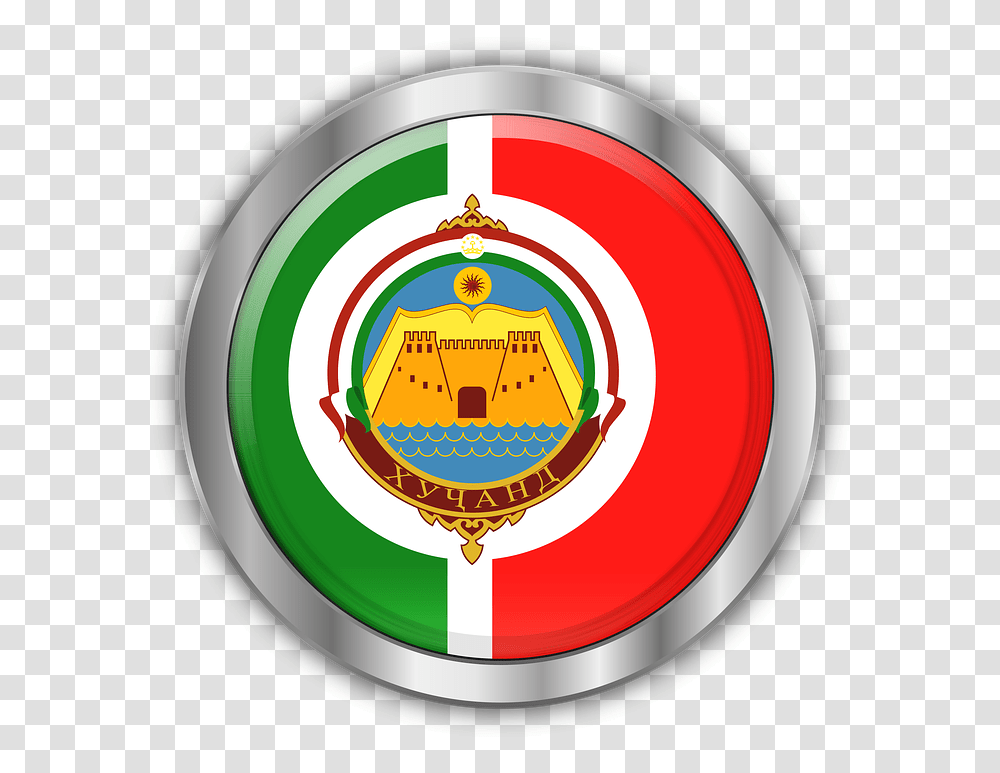 Round Shield Iran Tajikistan Khujand 3d Tajikistan, Logo, Trademark, Badge Transparent Png