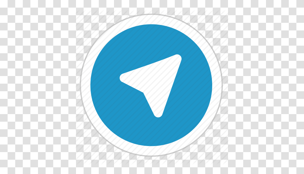 Round Sign Telegram Ui Icon, Tape, Triangle, Rug Transparent Png