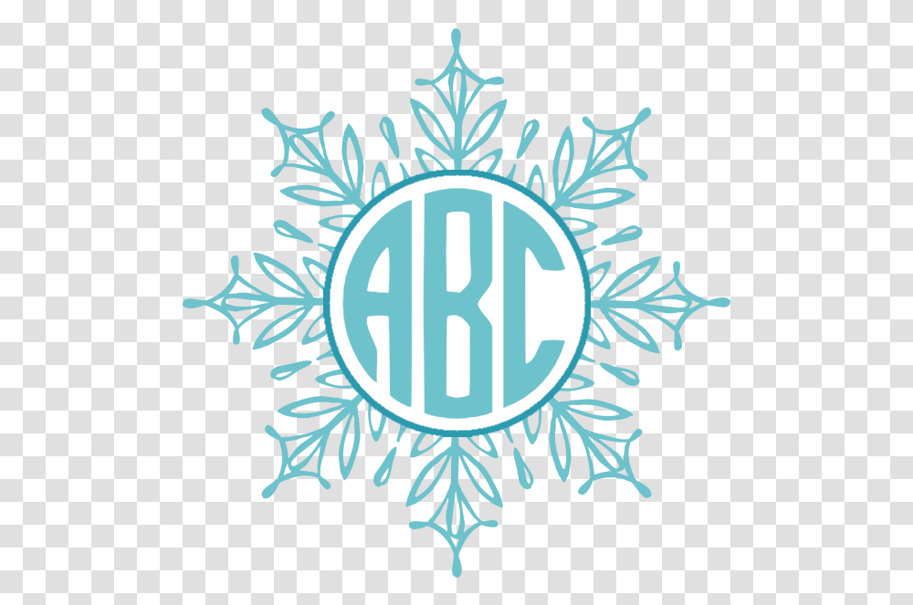 Round Snowflake Clipart Graphic Black And White Library Bow Free Monogram Frame Svg, Nature, Outdoors, Poster, Advertisement Transparent Png