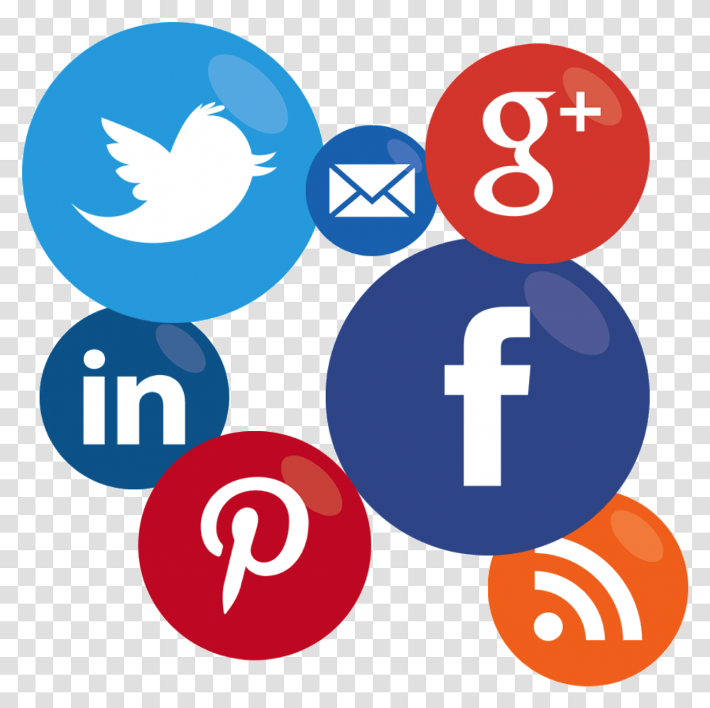 Round Social Media Icon, Number, Word Transparent Png