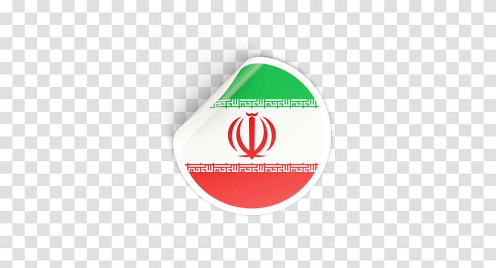 Round Sticker Illustration Of Flag Of Iran, Label, Transportation Transparent Png