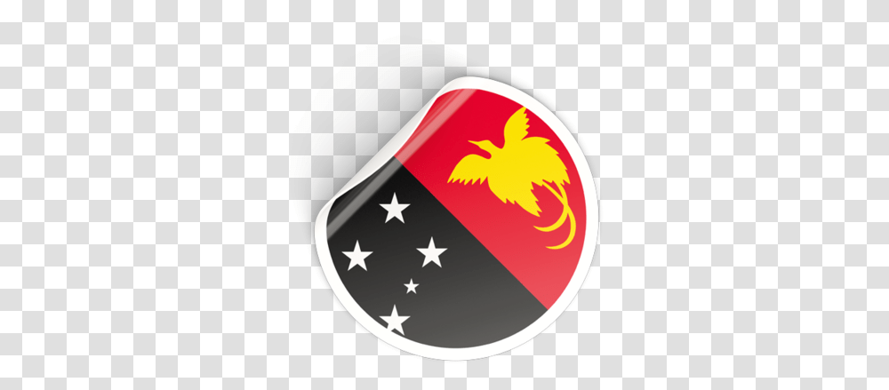 Round Sticker Illustration Of Flag Papua New Guinea Papua New Guinea Logo, Armor, Shield Transparent Png