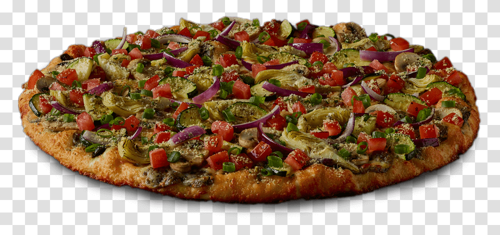 Round Table Pizza Gourmet Veggie, Food, Dish, Meal, Platter Transparent Png