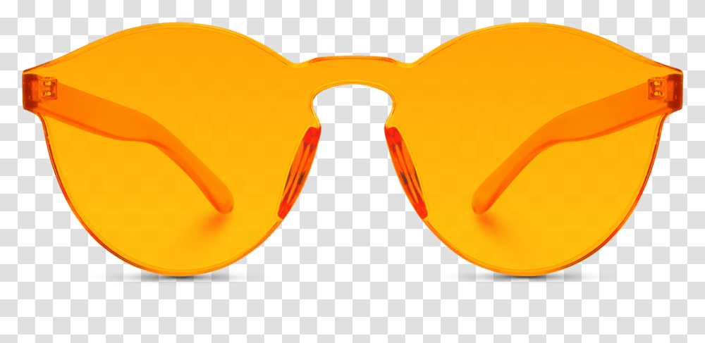 Round Tinted Orange Retro Party Sunglasses, Accessories, Accessory, Goggles Transparent Png