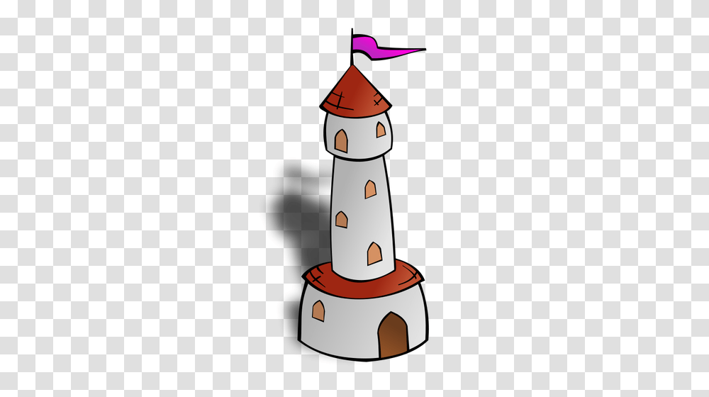 Round Tower With Flag Vector, Building, Architecture, Lighthouse, Beacon Transparent Png