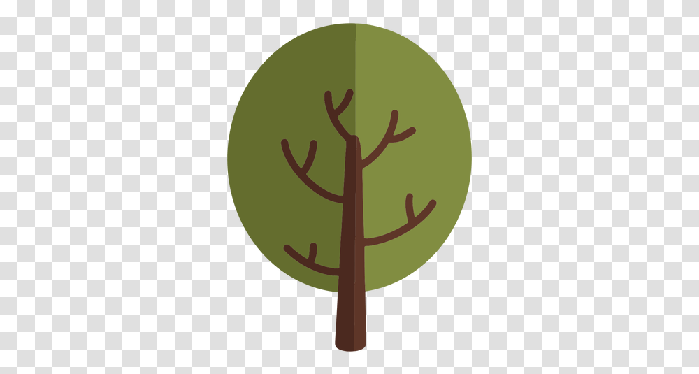 Round Tree Icon Flat & Svg Vector File Arvore Redonda Desenho, Cross, Symbol, Plant, Armor Transparent Png