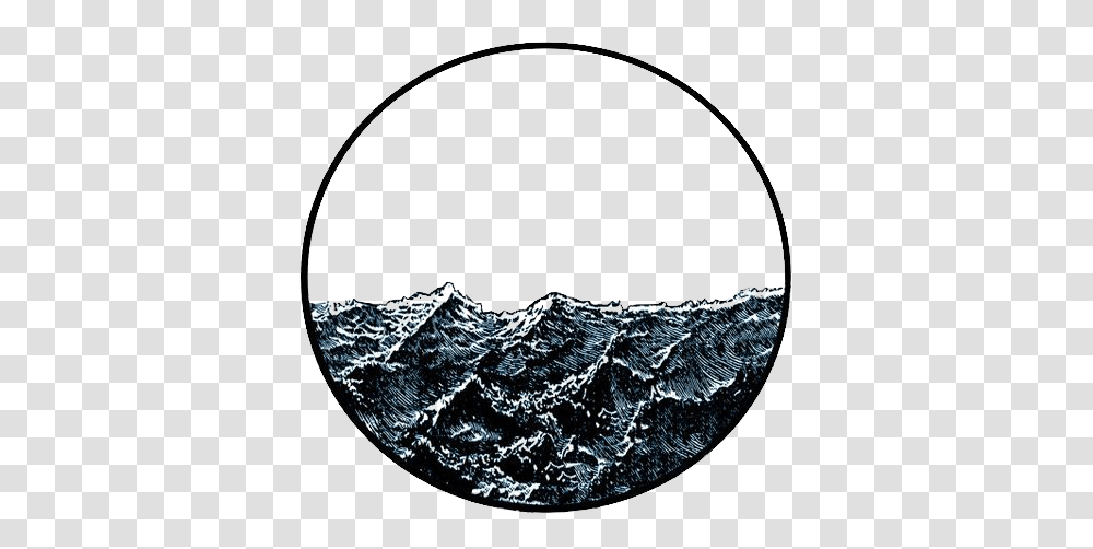 Round Wave Sea Water Black Freetoedit Picsart Waves In A Circle, Outdoors, Nature, Necklace, Jewelry Transparent Png