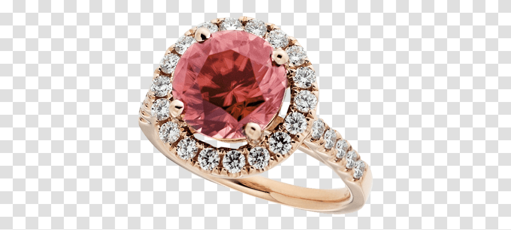 Round Zircon And Diamond Halo Set Ring, Accessories, Accessory, Gemstone, Jewelry Transparent Png