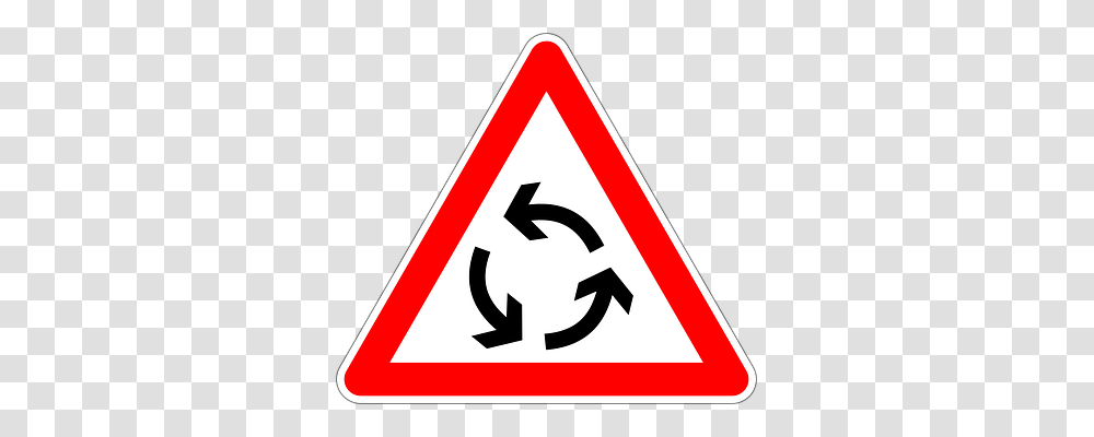 Roundabout Transport, Road Sign, Stopsign Transparent Png