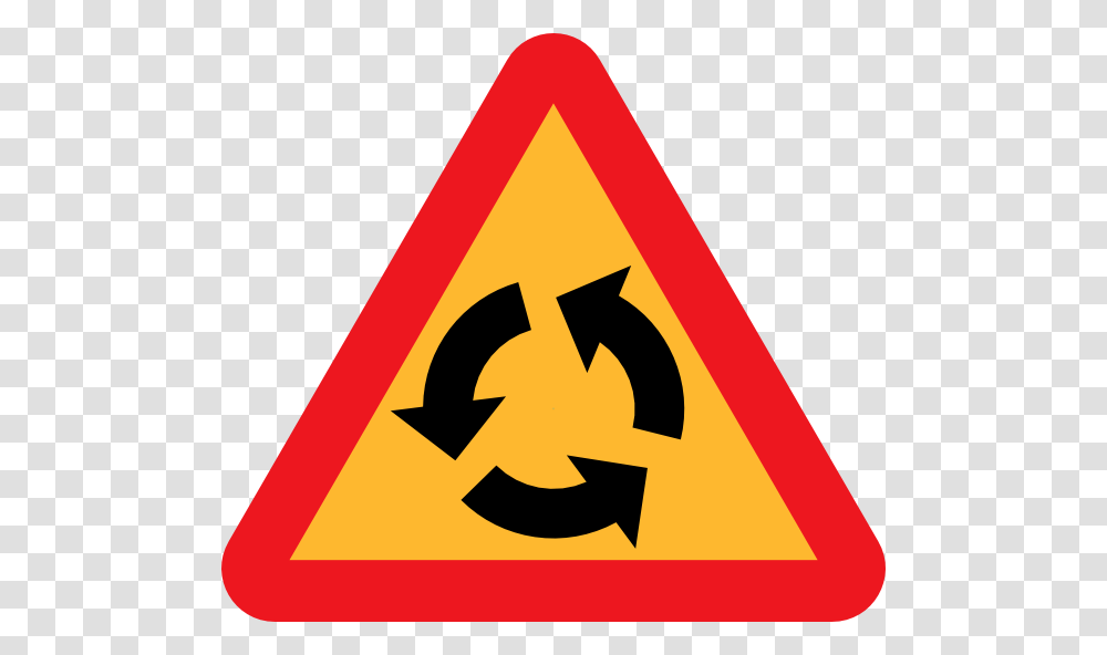 Roundabout Sign Clip Art Free Vector, Road Sign Transparent Png