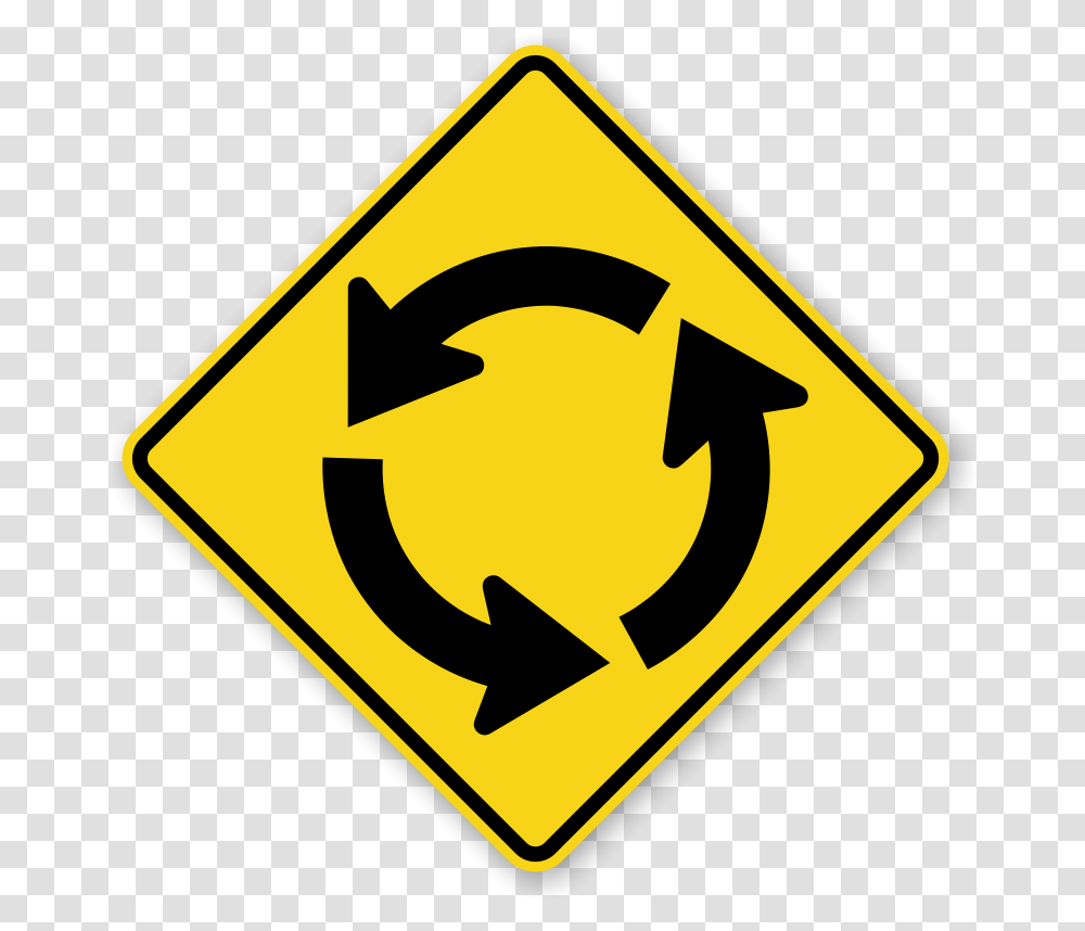 Roundabout Signs Roadtrafficsignscom Circular Intersection Sign, Symbol, Road Sign Transparent Png