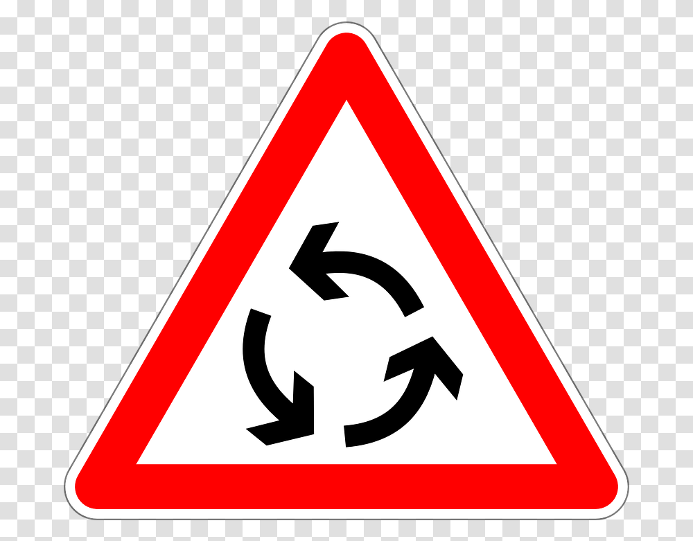 Roundabout Traffic Sign Road Free Vector Graphic On Pixabay Old People Road Sign, Symbol, Stopsign Transparent Png