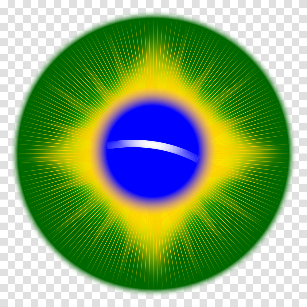 Rounded Brazil Flag Icons, Sphere, Ornament, Pattern, Green Transparent Png