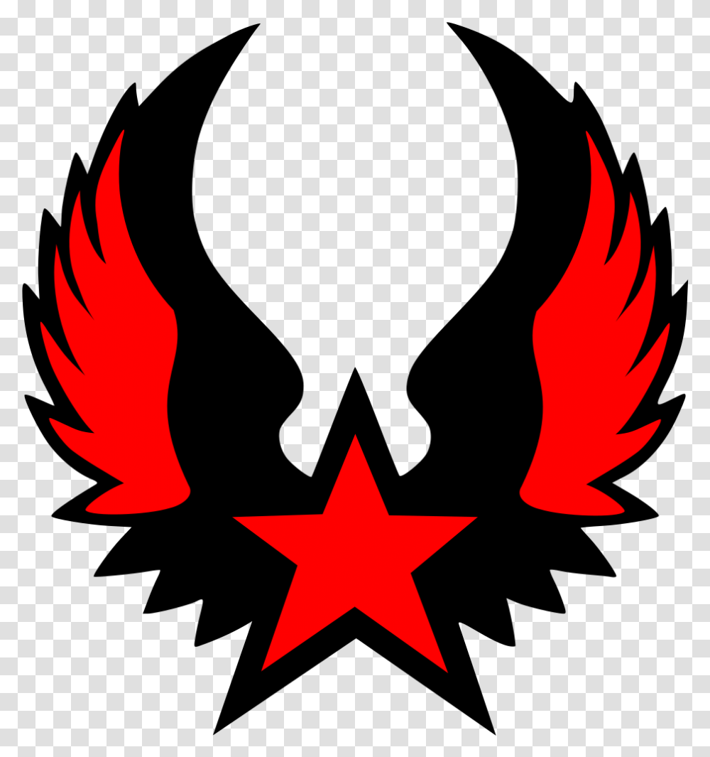 Rounded Star Svg Clip Art For Web Red Star With Wings, Symbol, Star Symbol, Fire, Flame Transparent Png