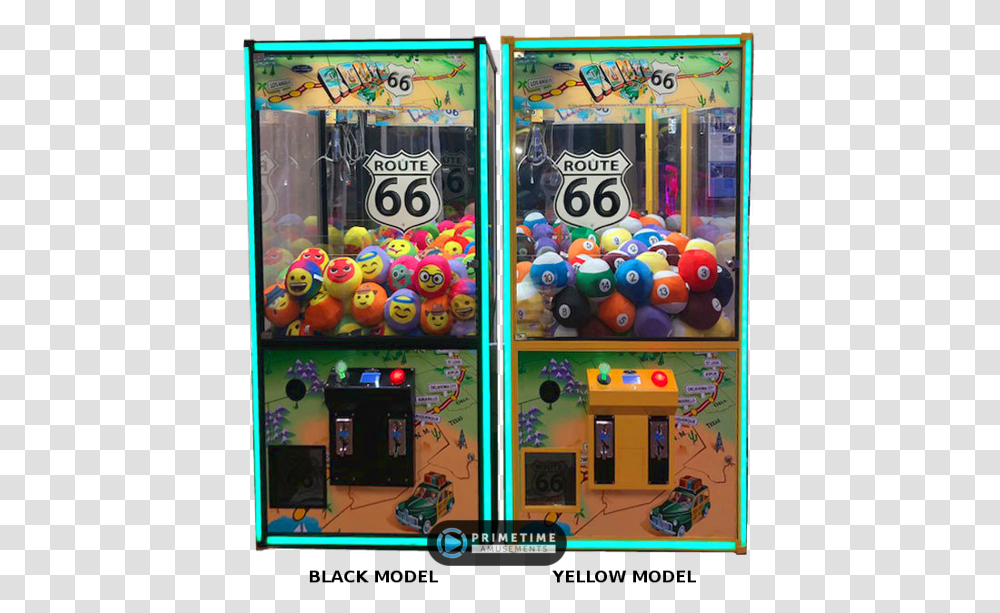 Route 66 Nostalgia Crane Machine By St Pool, Arcade Game Machine, Sphere Transparent Png