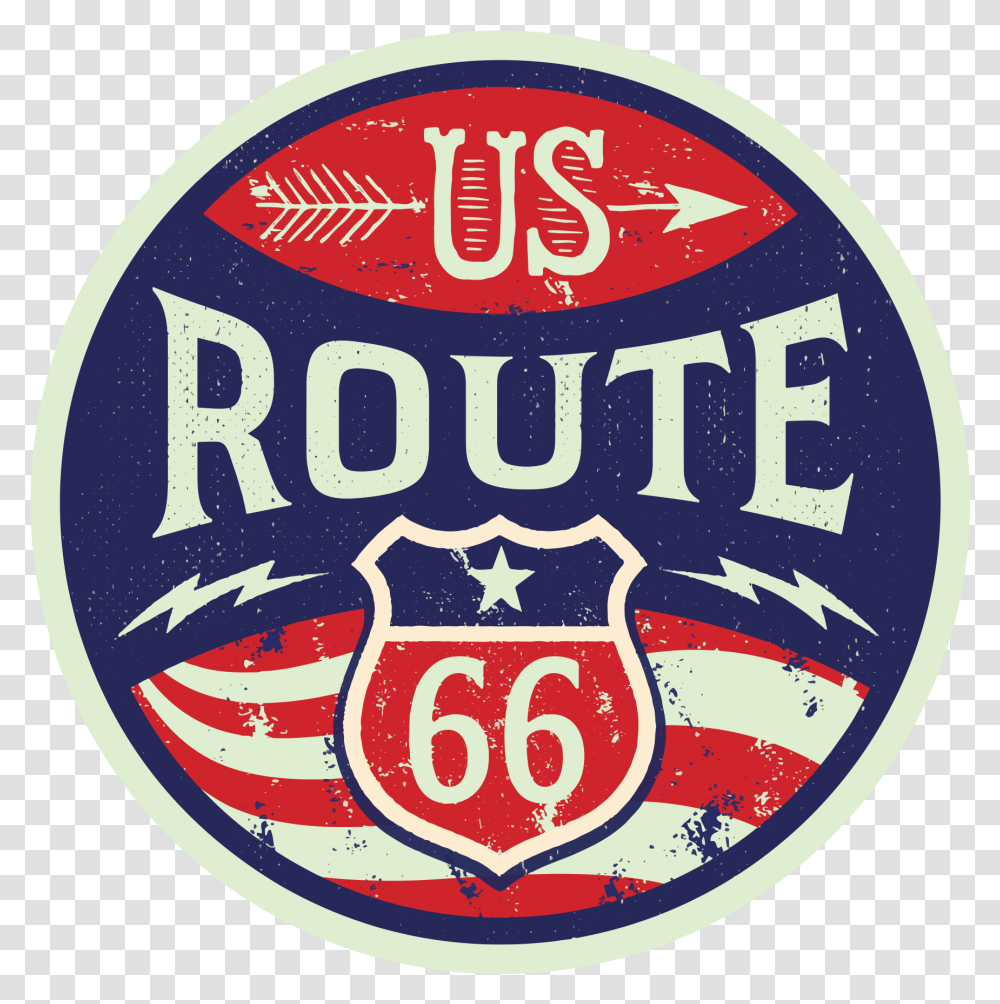 Route 66 Retro BadgeClass Lazyload Lazyload Mirage Emblem, Logo, Trademark Transparent Png