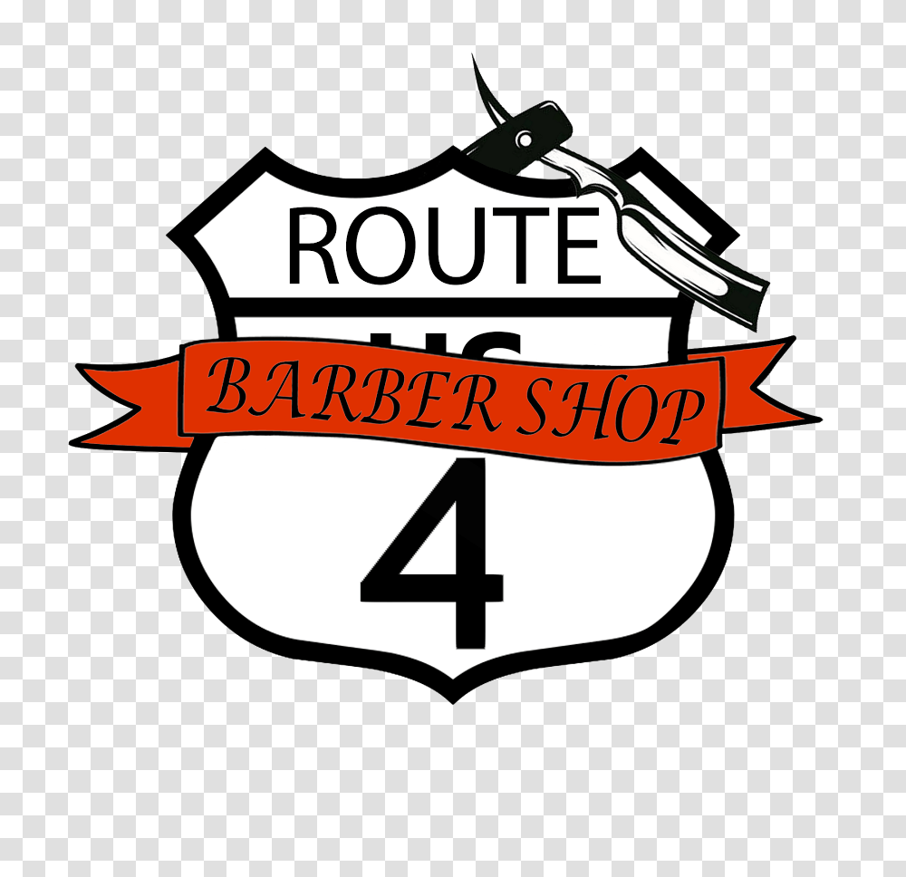 Route Barber Shop, Logo, Trademark Transparent Png